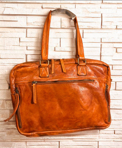 Sample Sale #49 Washed Leather briefcase