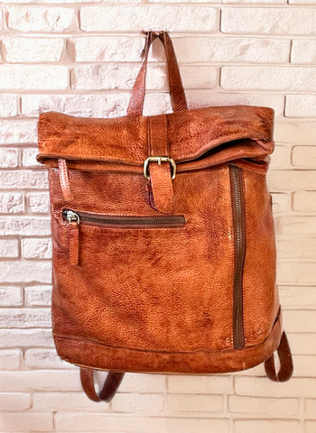 Sample Sale #50 Washed Leather backpack