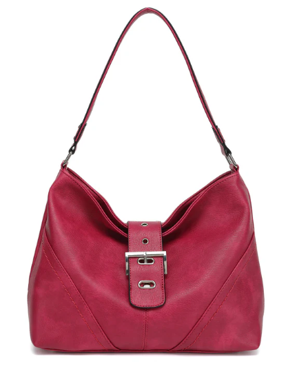 AB111 Buckle Top Slouchy Hobo