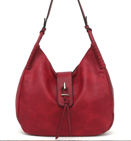 AS305 #65 buckle and whipstitch shoulder bag
