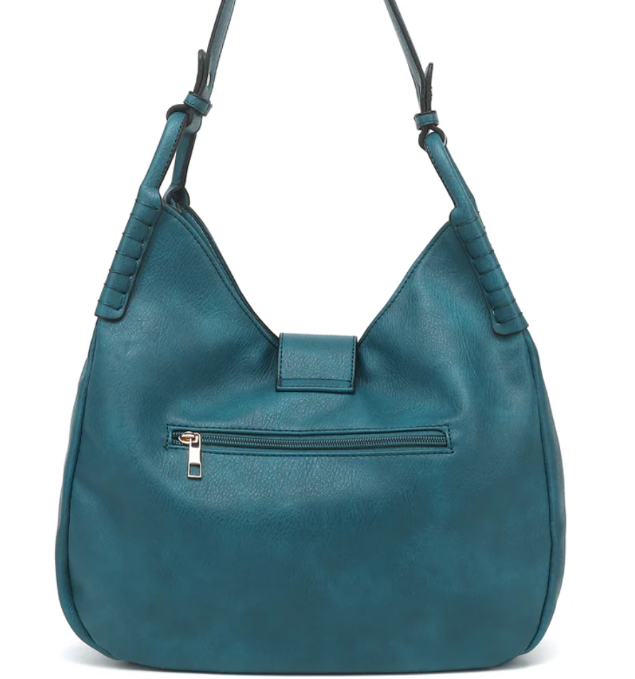 AB305 buckle and whipstitch shoulder bag