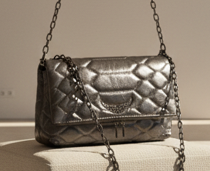 SS82 Zadig & Voltaire triple section envelope metallic