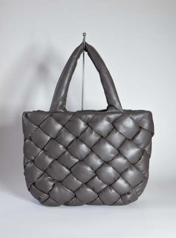 SS86 puffy tote in smooth  lamb