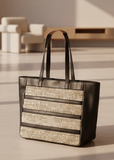 SS107 Leather and Heavy Tweed tote