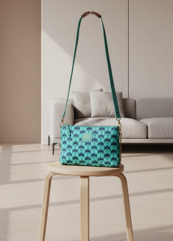 SS111 Have Some Fun Today  Crossbody leather & canvas