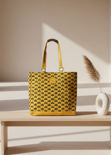 SS112 Have Some Fun Today canvas and leather tote bag