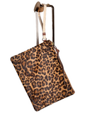 SS114 Lucky Brand leopard printed wristlet