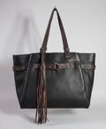 SSV Maxi tote drum dyed milled cowhide