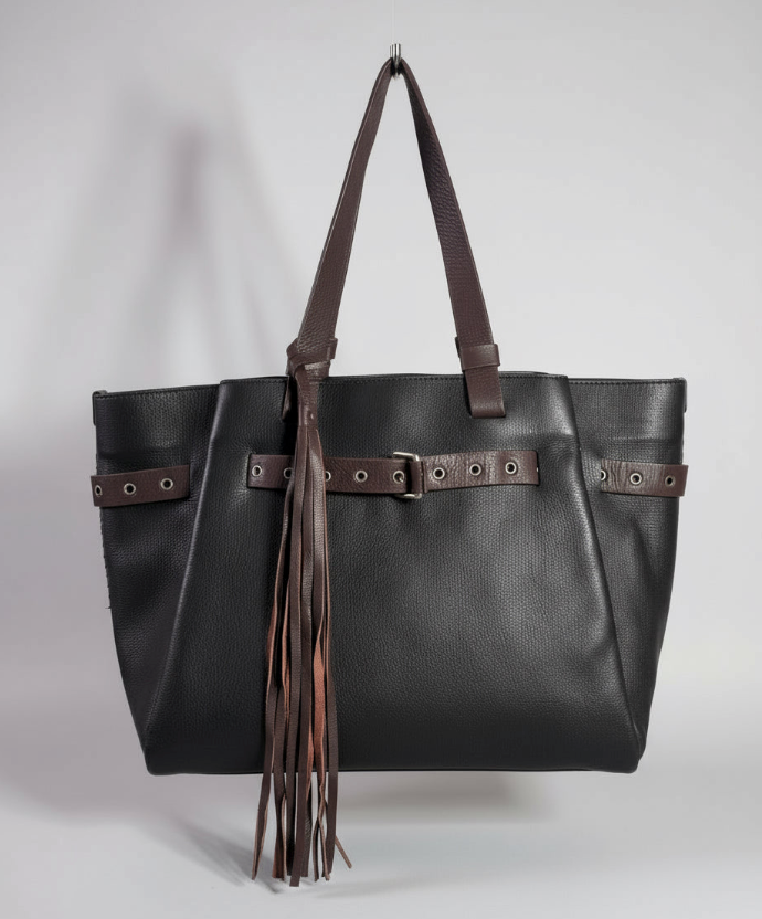 SS85 Maxi tote drum dyed tumbled cowhide