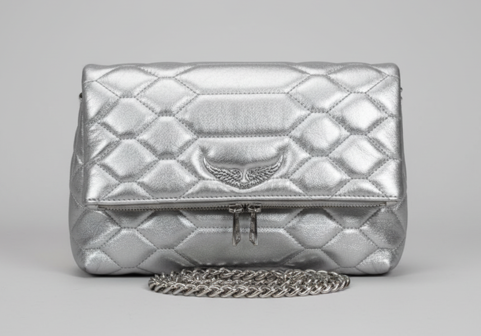 SS82 Zadig & Voltaire triple section envelope metallic