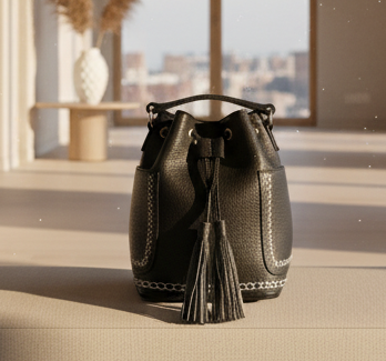 AB101 Whipstitch Barrel Crossbody