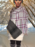 Cashmere Shawl & leather crossbody combo 7