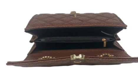 AB108 QUILTED CROSSBODY METAL CHAIN