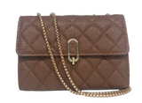 DS108  QUILTED CROSSBODY METAL CHAIN