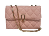DS108  QUILTED CROSSBODY METAL CHAIN