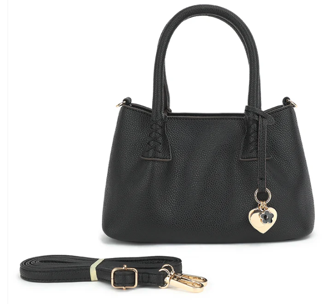 AB301 SATCHEL WITH CHARM DETAIL