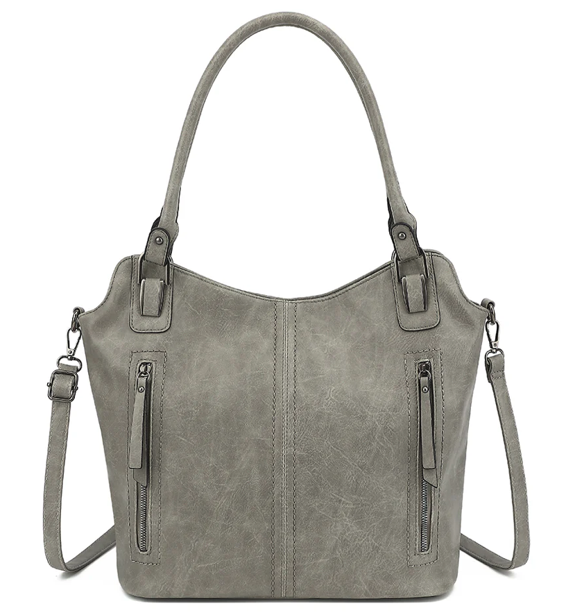 AB330 4 POSTER DOUBLE HANDLE TOTE WITH DETACHABLE SHOULDER STRAP