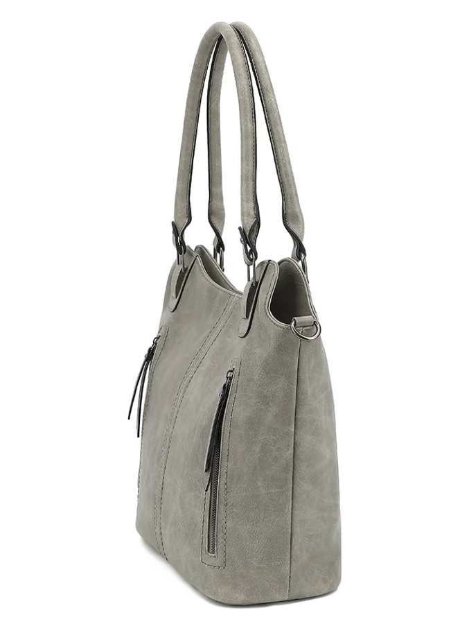 AB330 4 POSTER DOUBLE HANDLE TOTE WITH DETACHABLE SHOULDER STRAP