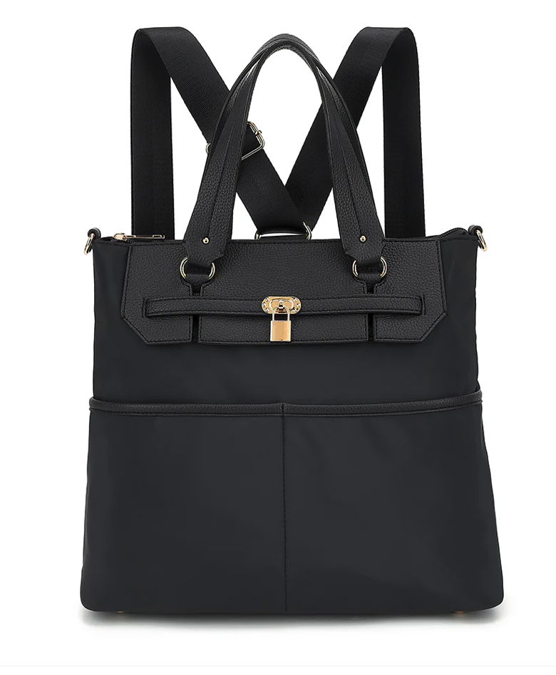 AB249 Nylon Convertible backpack with Lock