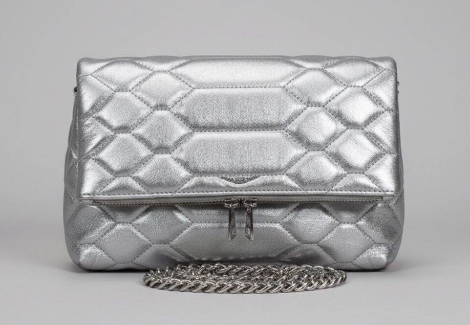 SS81 silver metallic triple section envelope "Only 1 left!" free shipping