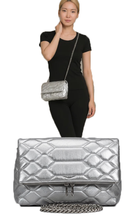 SS81 silver metallic triple section envelope "Only 1 left!" free shipping