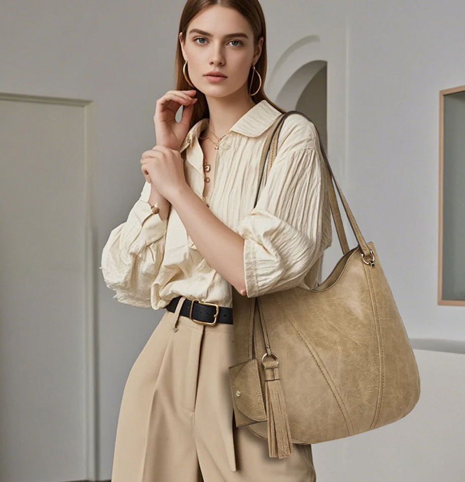 AB250 SLOUCHY N/S HOBO WITH HANGOFF