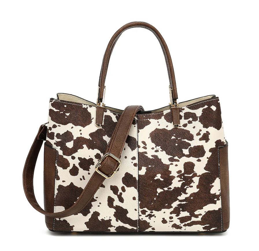 AB116 TRIPLE COMPARTMENT SATCHEL WITH CROSSBODY STRAP