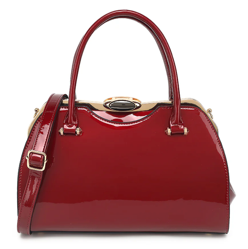 AB401 patent leather Tristen satchel