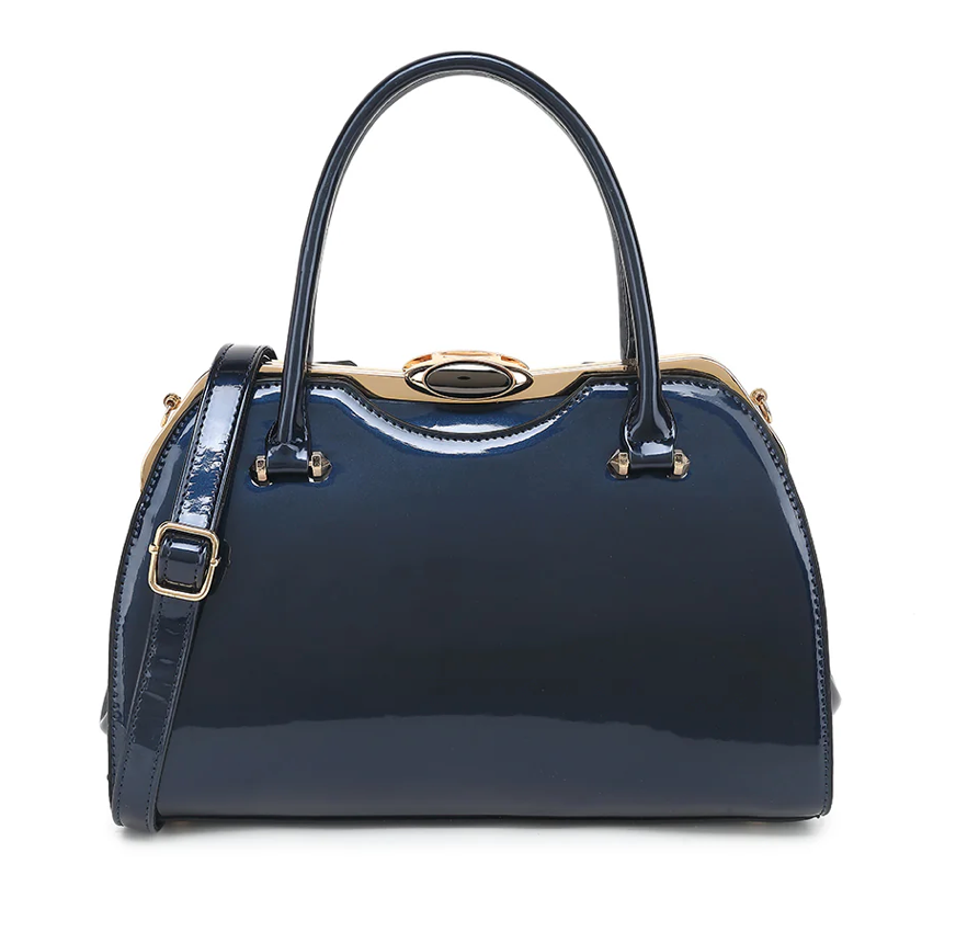 AB401 patent leather Tristen satchel