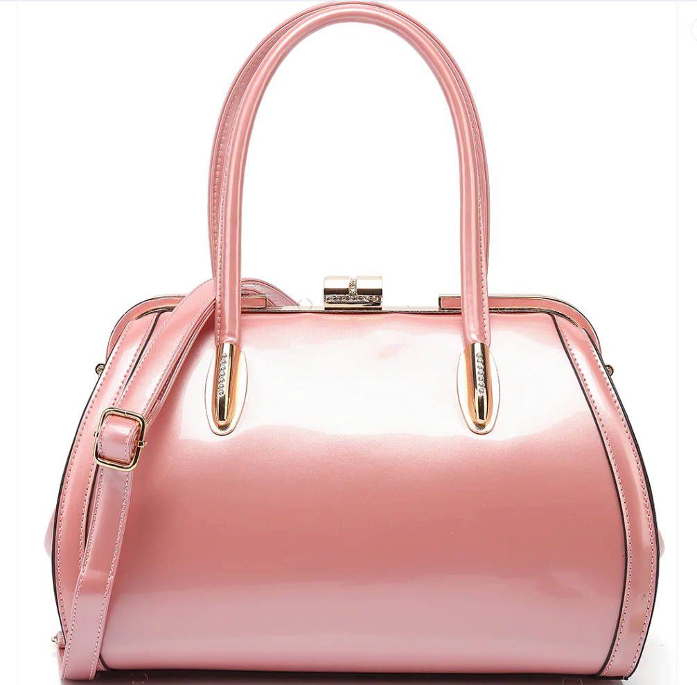 AB402 Brook Patent Leather Frame Satchel