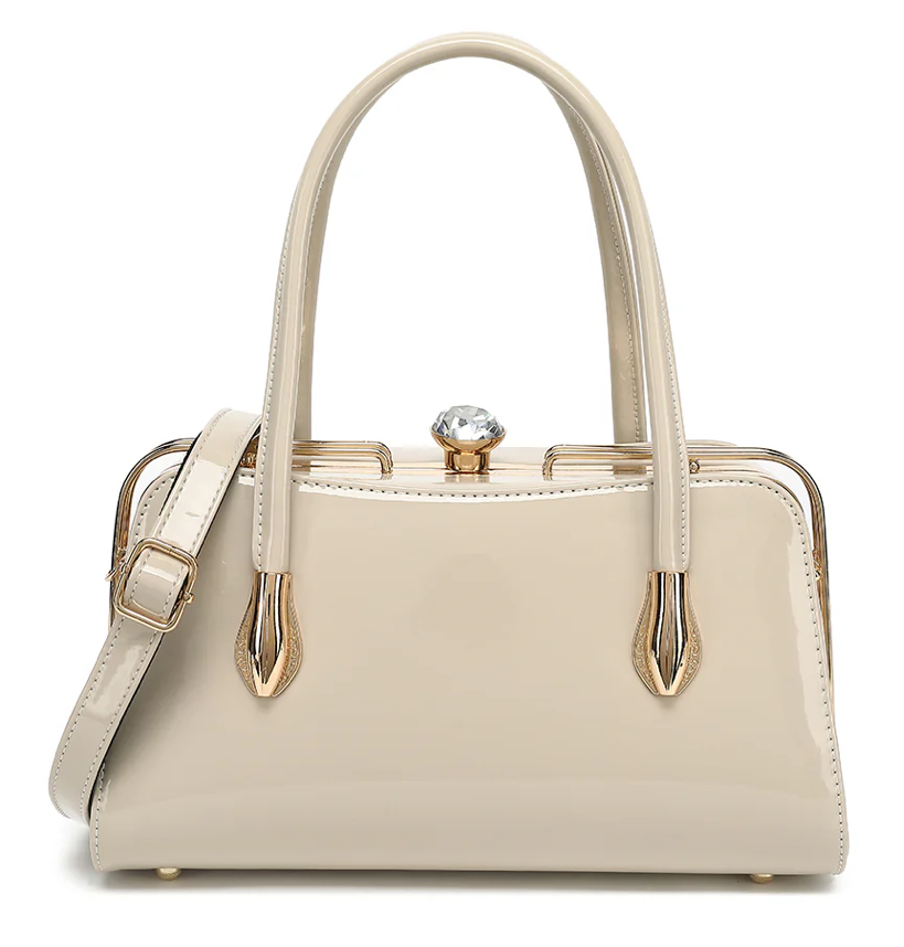 AB407 Patent Leather Lorraine Satchel