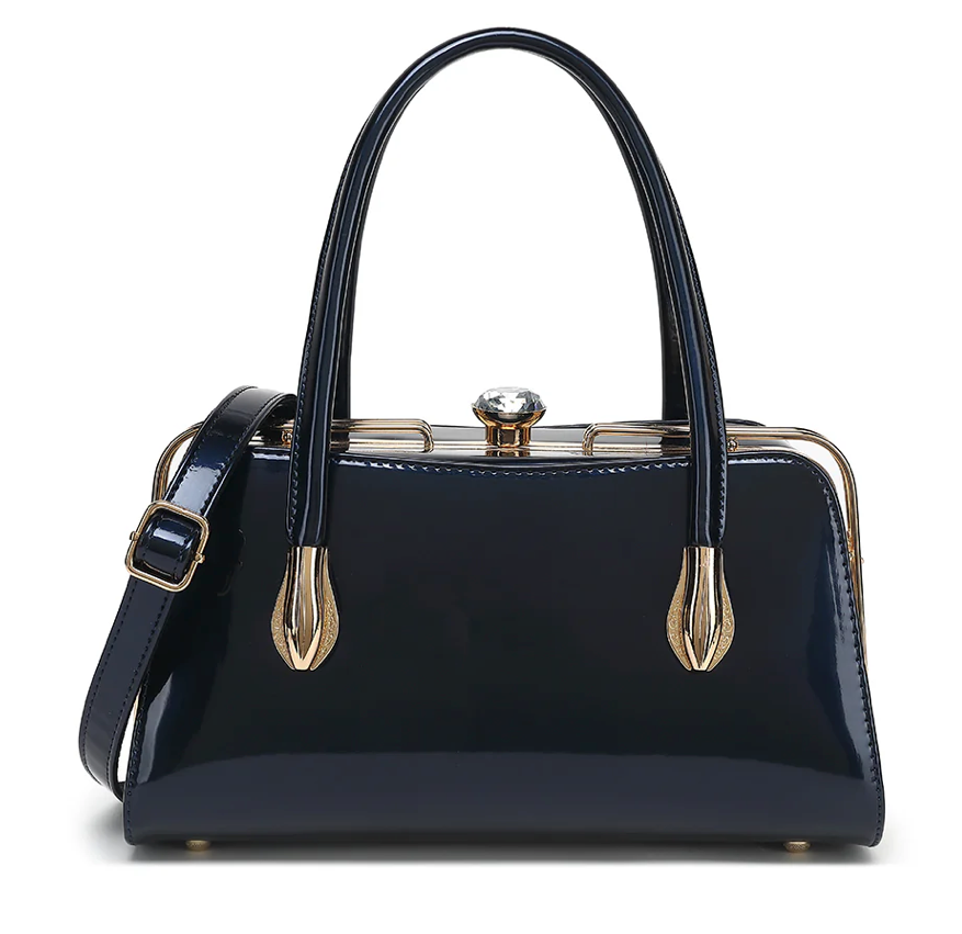 AB407 Patent Leather Lorraine Satchel