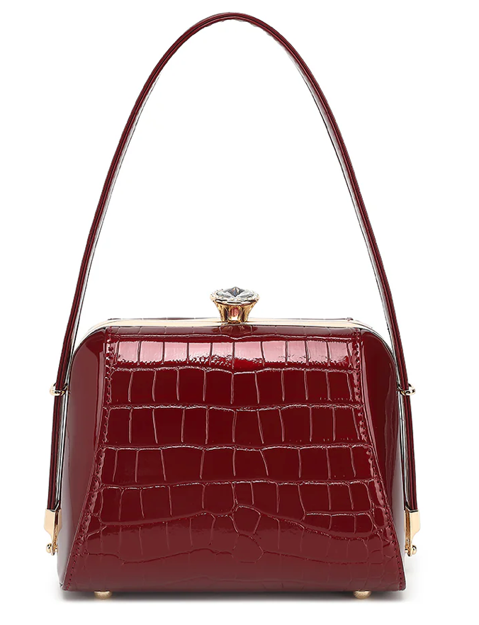AB412 Patent Leather Petite Satchel