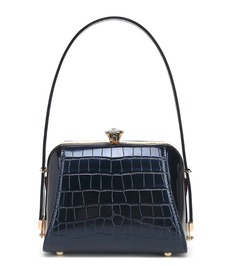 AB412 Patent Leather Petite Satchel