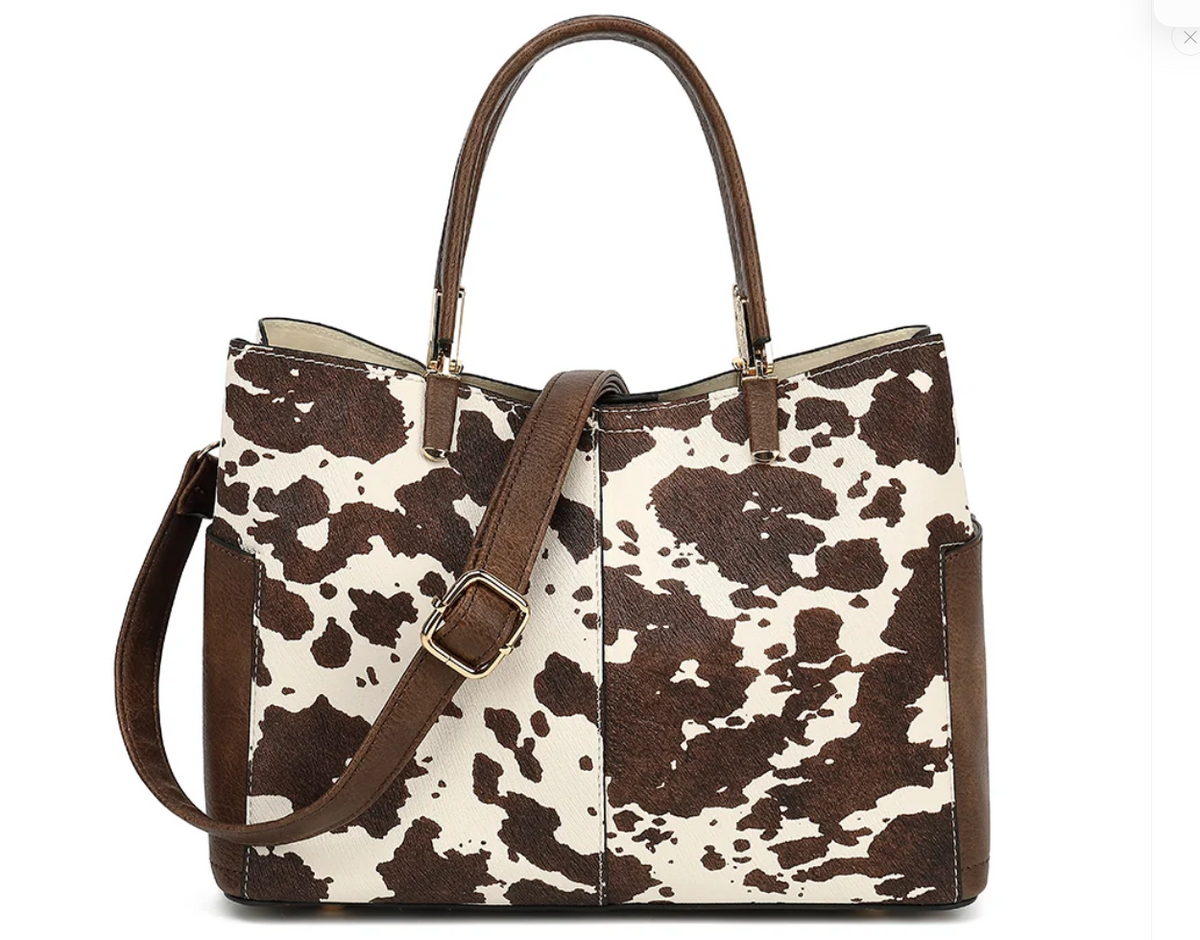 AB116 TRIPLE COMPARTMENT SATCHEL WITH CROSSBODY STRAP